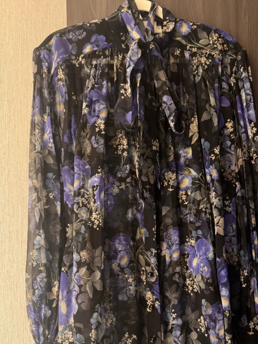 Zimmermann---LYRICAL LANTERNBLOUSE - BLUE IRIS BLACK